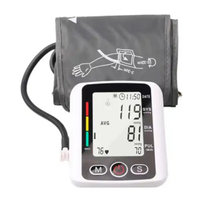 Picture of Digital Blood Pressure Monitor with English Voice Broadcast - Automatic Upper Arm BP Machine with Large LED Backlight Display & Heart Rate Detection - Rechargeable BP Checker for Home Use