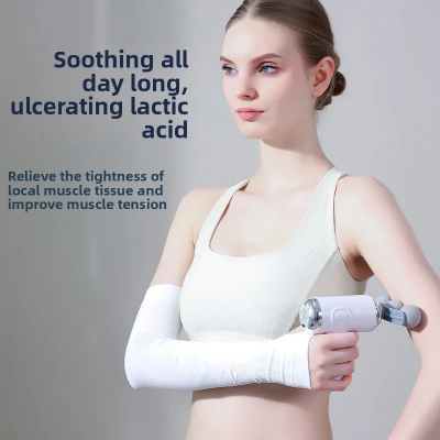 Picture of Pro Light Wireless Handheld Massage Gun - 6 Speed High-Intensity Percussion Muscle Massager with 4 Interchangeable Heads - Portable Myofascial Therapy Device