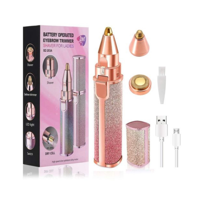 Picture of BLAWLESS HX-203B 2 in 1 Eyebrow Trimmer & Facial Hair Removal for Women Rechargeable Hair Remover and Eyebrow Razor Waterproof Painless Lady Shaver - BLWWT