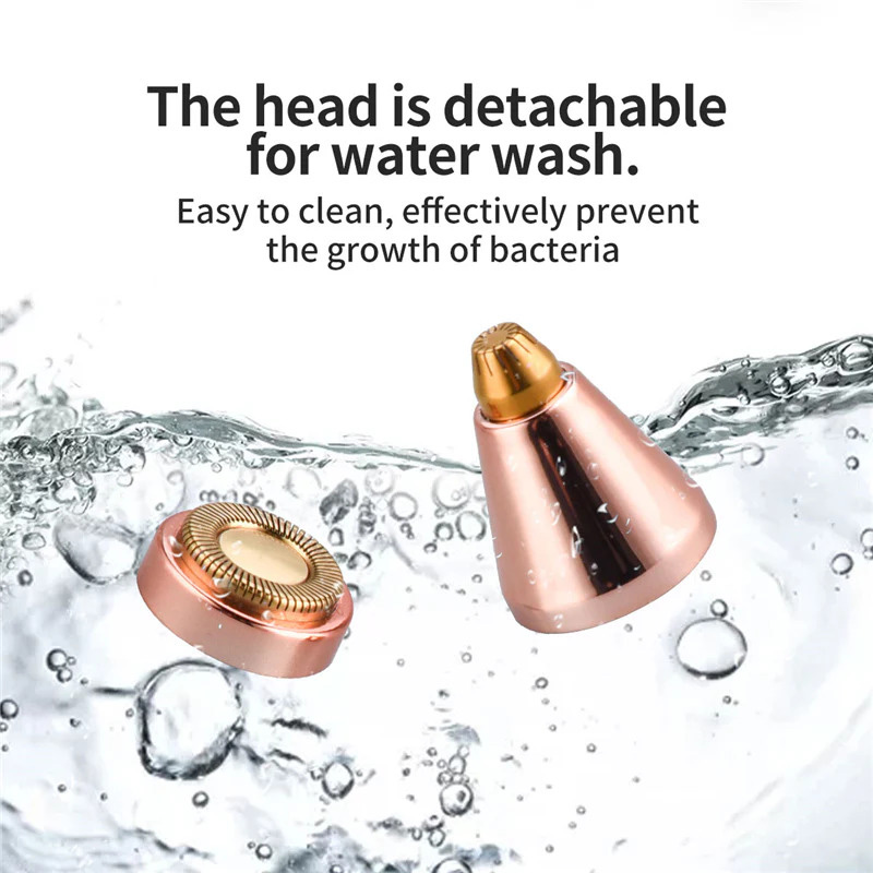 Picture of BLAWLESS HX-203B 2 in 1 Eyebrow Trimmer & Facial Hair Removal for Women Rechargeable Hair Remover and Eyebrow Razor Waterproof Painless Lady Shaver - BLWWT