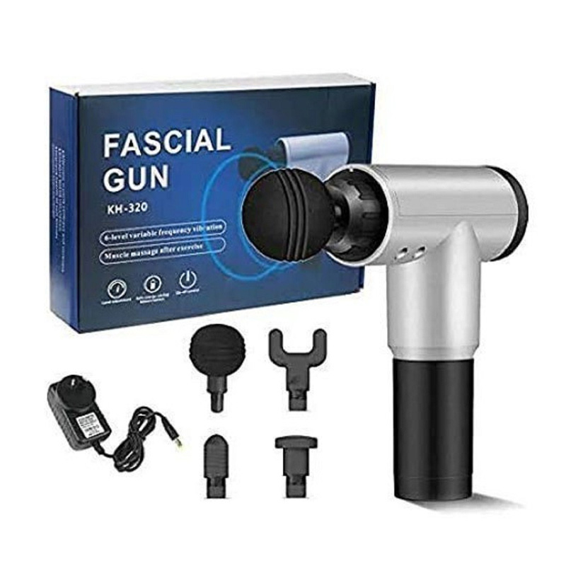 Picture of Fascial Gun KH-320 Electric Muscle Massager - 6 Speed Vibrating Handheld Therapy Device for Body Pain Relief - ফ্যাসিয়াল গান মাসাজার