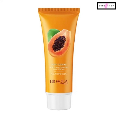 Picture of BIOAQUA Papaya Moisturizing Shrink Pore Face Wash Foam Facial Cleanser -100g