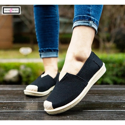 Picture of Casual Canvas Ballet Flats Vintage Chinese Cotton Embroidery Slip On Ballerina Shoes