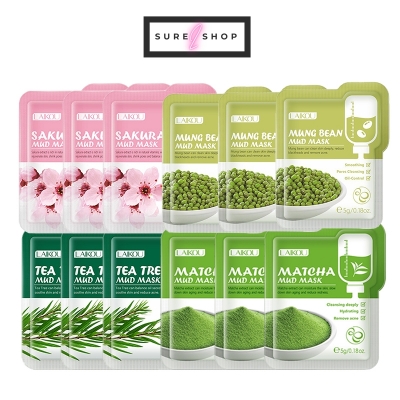 Picture of Laikou Tea Tree / Mung Bean / Sakura / Matcha Mud Mask 12 Pieces Combo Face Mask (5g)