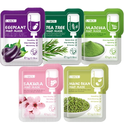 Picture of Laikou Tea Tree / Mung Bean / Sakura / Matcha Mud Mask 12 Pieces Combo Face Mask (5g)