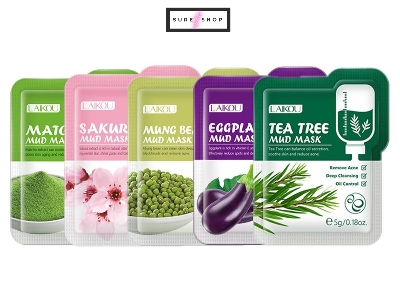Picture of Laikou Tea Tree / Mung Bean / Sakura / Matcha Mud Mask 12 Pieces Combo Face Mask (5g)