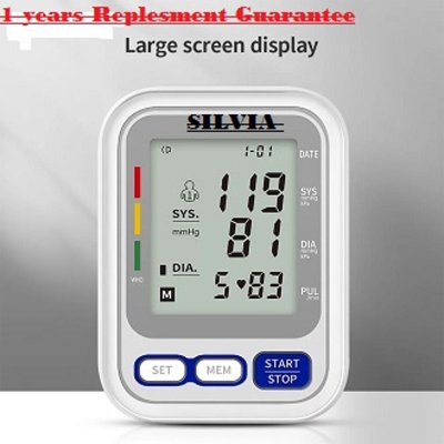Picture of SILVIA Automatic Digital LCD Blood Pressure Monitor  Upper Arm Electronic Check Heart Beat Pulse Sphygmomanometer Machine SIL-268G