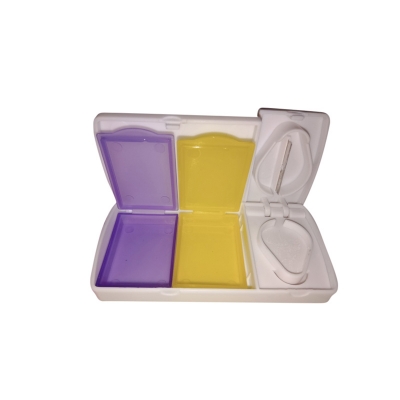 Picture of Portable Pill Cutter Splitter Divide Storage Case Medicine Box
