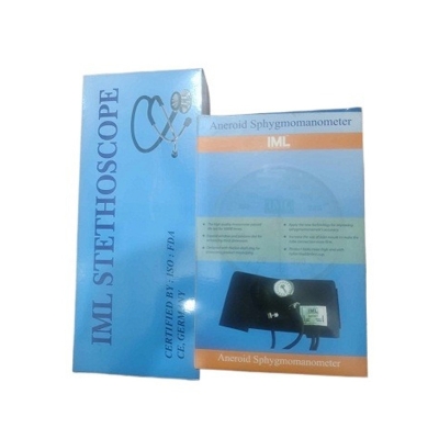 Picture of Blood Pressure Machine Monitor Sphygmomanometer- Analog Aneroid BP Machine Set with Stethoscope (IML)