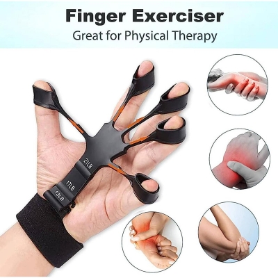 Picture of Finger Gripper Finger Exerciser Guitar Finger Exerciser 6 Resistant Levels Recovery Physical Tools Hand Strengthener For Patient