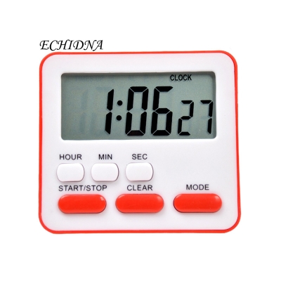 Picture of Kitchen Timer Countdown Reminder Small Clock English Version Alarm Clock Flashing Light Mute