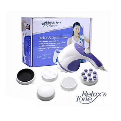 Picture of Relax Tone Spin Body Massager With 5 Headers Relax Spin Tone Slimming Lose Weight Burn Fat Full Body Massage Device