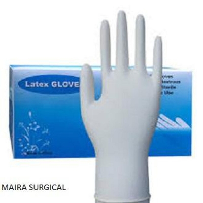 Picture of Latex Rubber Gloves Disposable 100PCS Portable Universal Medical Examination Hygiene Latex Gloves Rubber Gloves