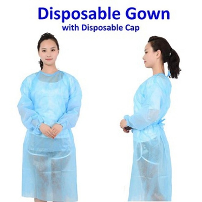 Picture of Disposable Gown and Disposable Cap