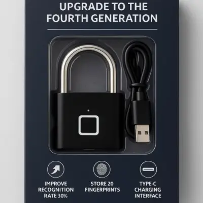 Picture of Portable Smart Fingerprint, Biometric Padlock