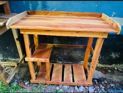 Picture of Kitchen Table Burner With Wooden Gas - Vintage Burner for Classic Cooking - Kitchen Burner