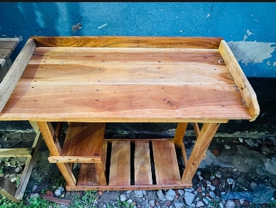 Picture of Kitchen Table Burner With Wooden Gas - Vintage Burner for Classic Cooking - Kitchen Burner