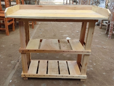 Picture of Wooden Gas burner table Kitchen Table