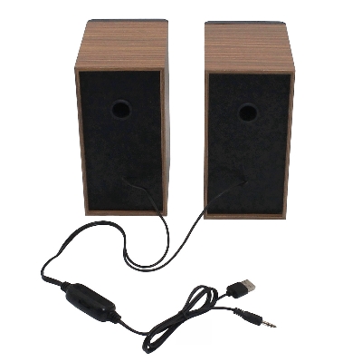 Picture of FT-102 Wooden Computer Speaker | USB Powered Multimedia Speaker | Deep Bass Stereo Sound