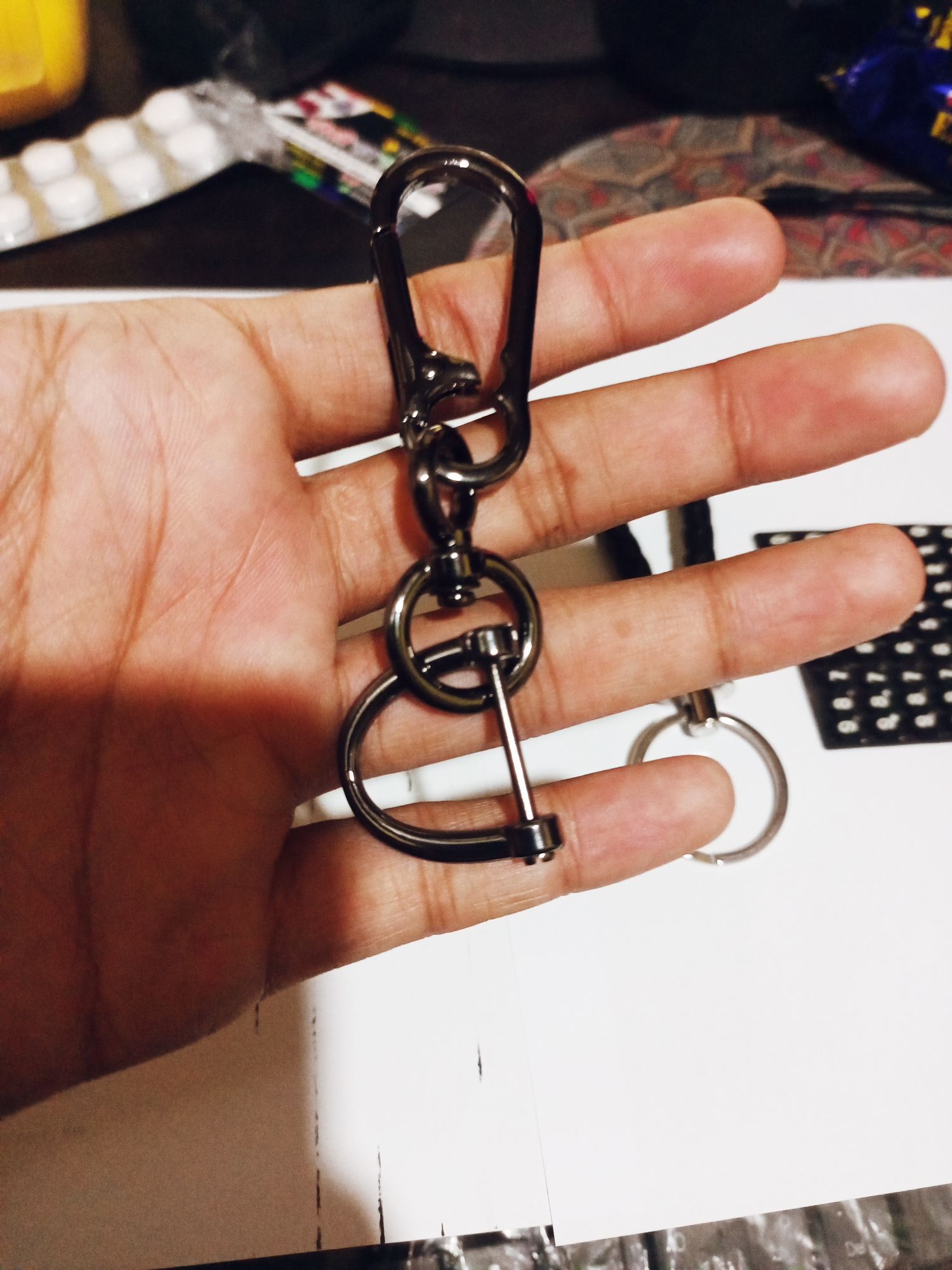 Picture of Anti-Lost Keychain Pendant With Phone Number Strip Braided Rope Car Keychain Keyring