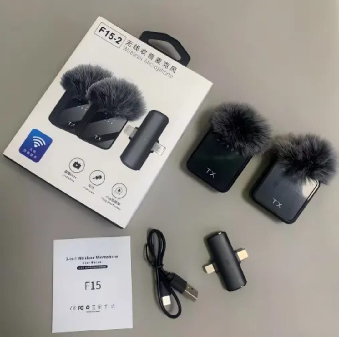 Picture of Orginal F15-2 Wireless Microphone 2 in 1 Collar Android & IPhone