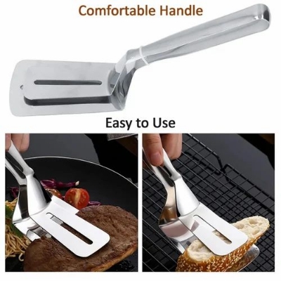 Picture of Stainless Steel Kitchen Tongs | Heat Resistant Cooking Utensil | BBQ & Food Serving Tool