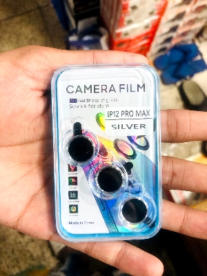 Picture of iPhone 12/13/14/15/16 Pro & Max Camera Lens Protector – 9H Tempered Glass Silver)