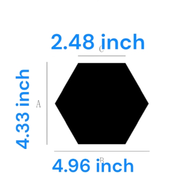 Picture of 12 Pcs Hexagonal Acrylic Mirror Wall Stickers | Self Adhesive DIY 3D Wall Decor for Home, Bedroom & Living Room