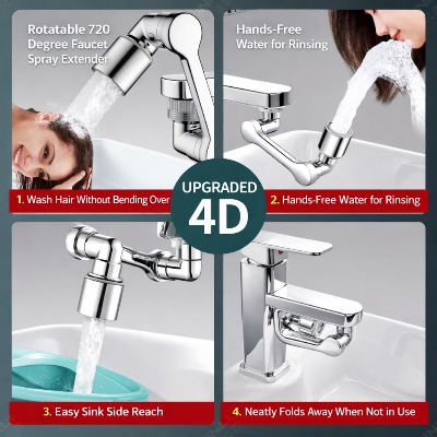 Picture of Universal 1080 Degree Rotating Tap Extender | 2 Mode Water Saving Faucet Nozzle