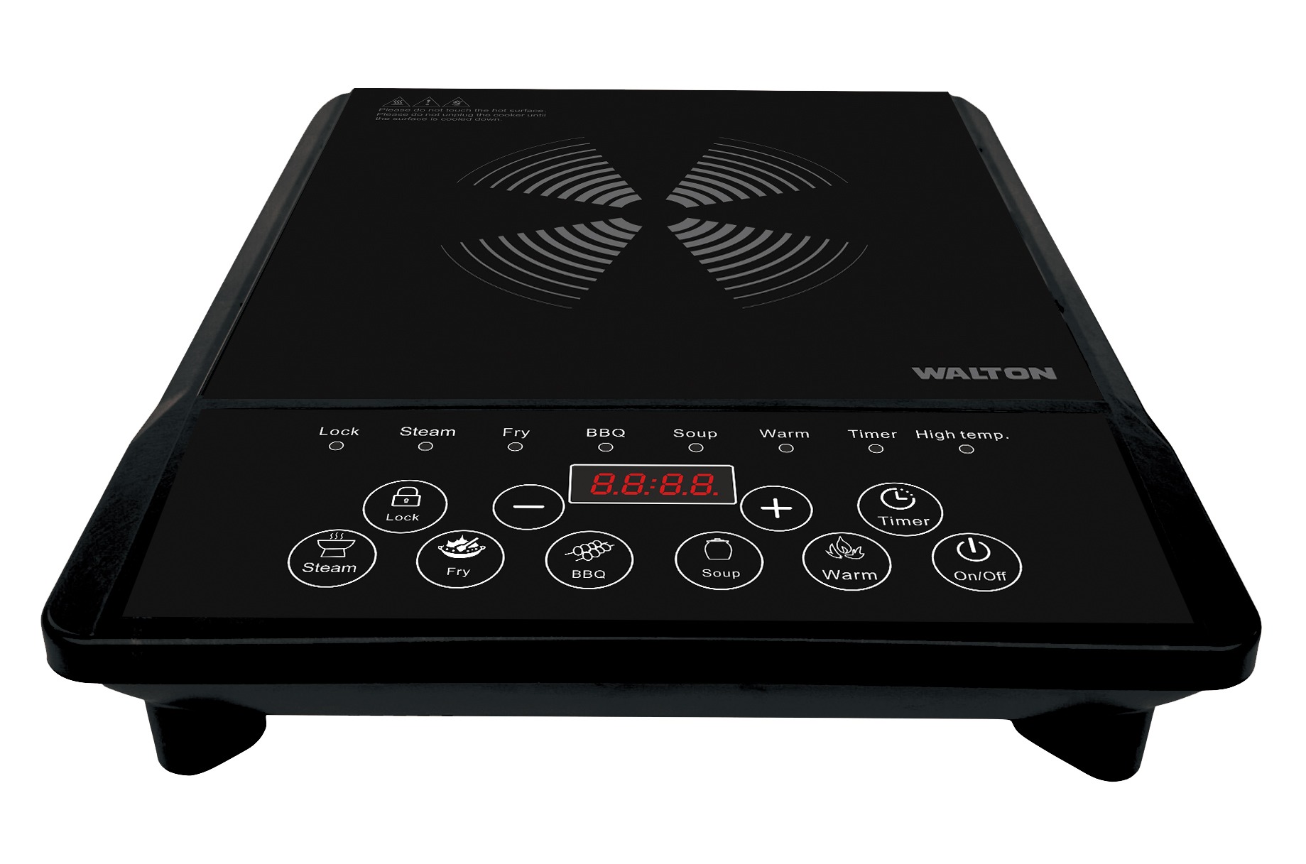 Picture of Walton Heat Master Elite Infrared Cooker - 2000 Watt  (Black) Adjustable and Touch Screen Panel, Rapid Heating and Faster Cooking time