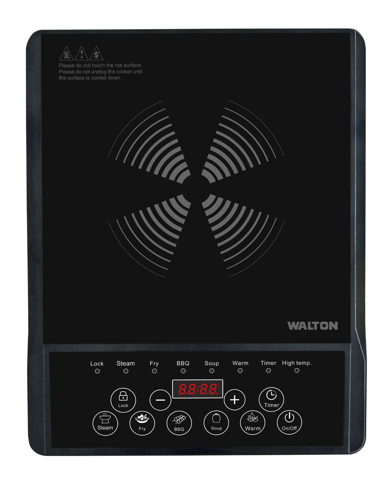 Picture of Walton Heat Master Elite Infrared Cooker - 2000 Watt  (Black) Adjustable and Touch Screen Panel, Rapid Heating and Faster Cooking time