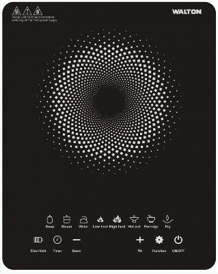 Picture of Walton WI-COOK MASTER Induction Cooker - 2000W, Multiple temperature sensor technology, Multi intelligent cooking system and Auto Safety Shut off