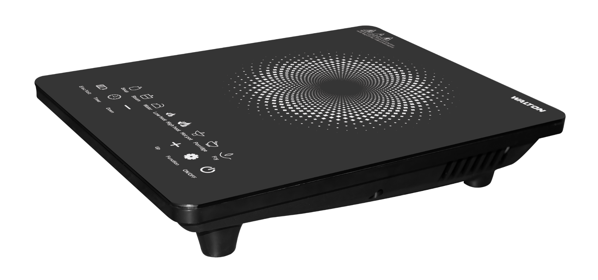 Picture of Walton WI-COOK MASTER Induction Cooker - 2000W, Multiple temperature sensor technology, Multi intelligent cooking system and Auto Safety Shut off