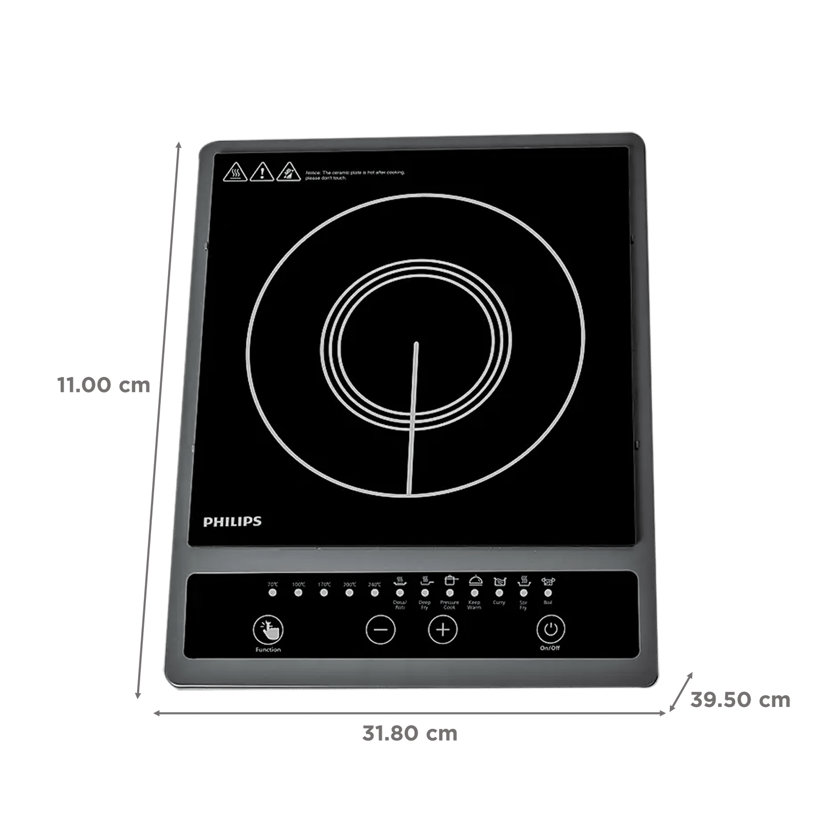 Picture of Philips HD4944 Induction Cooker 1000-Series – 1500W| Designed for fast, Energy-efficient, and safe cooking, 8 Preset Cooking Menus, Advanced Heating Technology