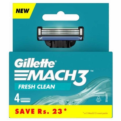 Picture of Gillette Mach-3 FRESH CLEAN 4s Cartridges