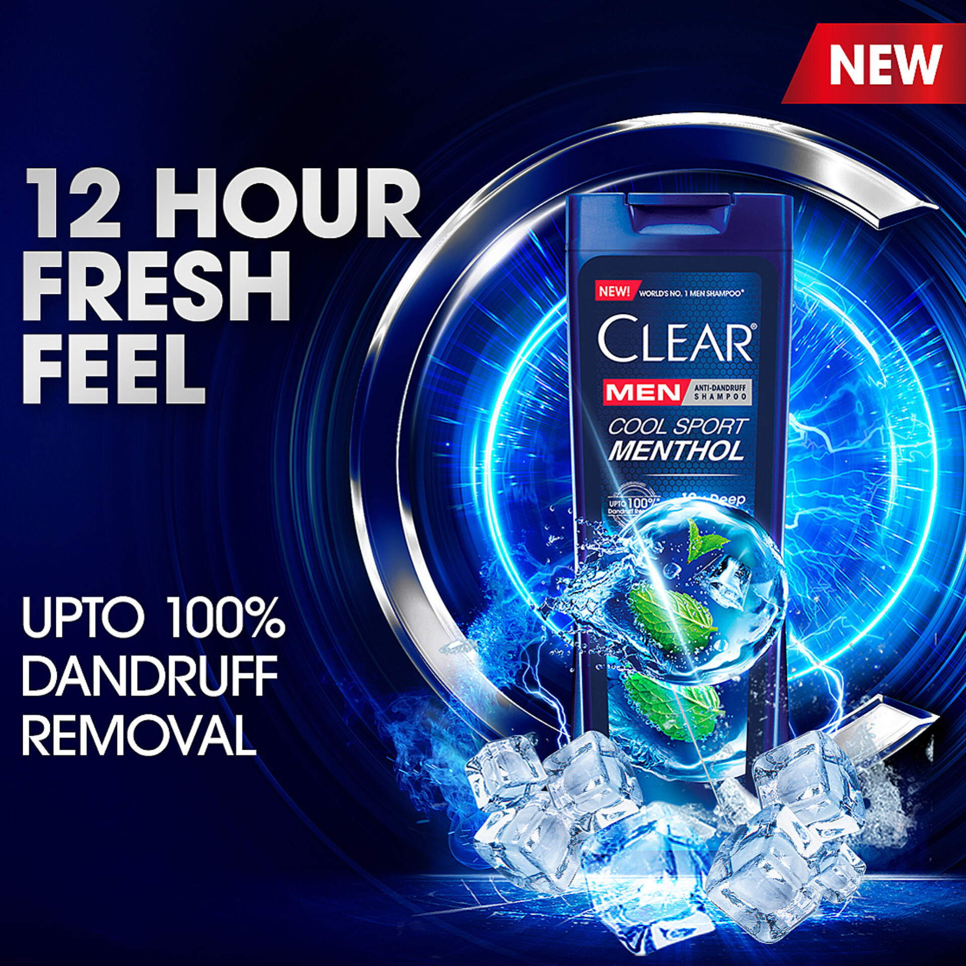 Picture of Clear Men Shampoo Cool Sport Menthol Anti Dandruff 170ml