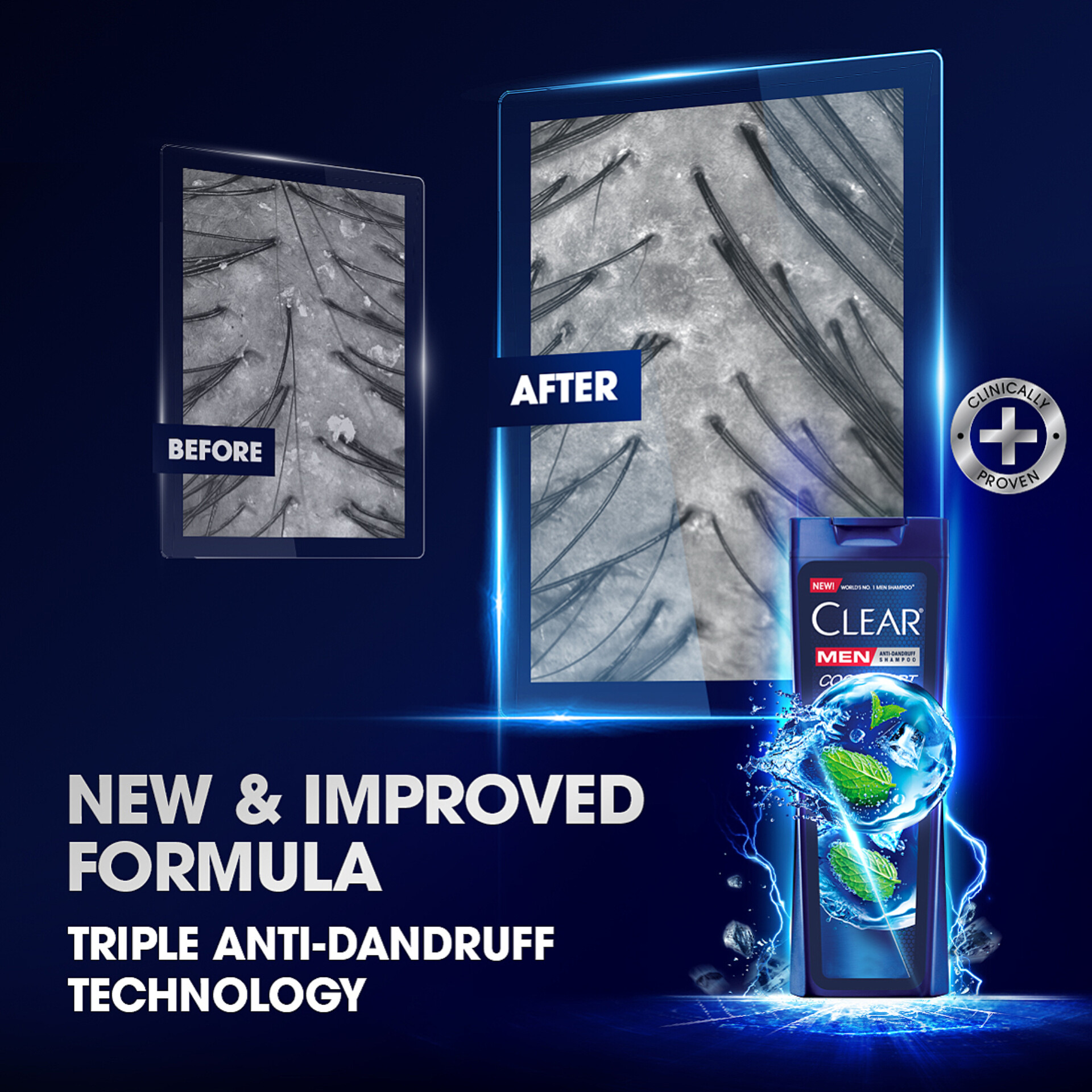 Picture of Clear Men Shampoo Cool Sport Menthol Anti Dandruff 170ml