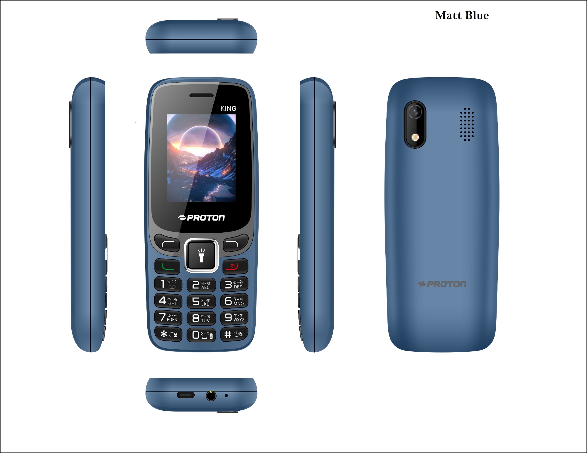 Picture of Proton King Dual Sim Feature Phone with Automatic Call Recorder  Digital Camera, Memory card Support upto 32GB and 1000 mAh long lasting Battery 
