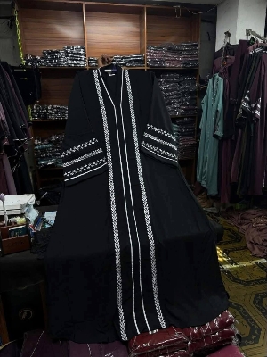 Picture of Borqa dobai cerry febris embroidery borqa