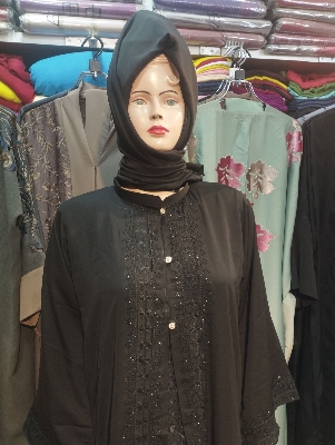 Picture of Dobai cerry 2 pat party borka higab shoho 3 pc fool set