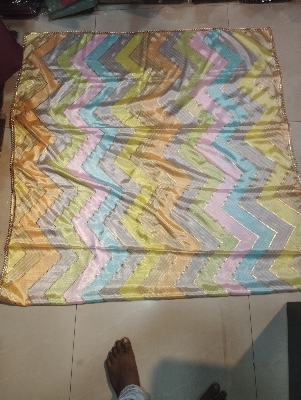 Picture of new design Indian silk multicolor orna for women dupatta