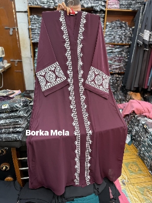 Picture of Borqa new degin dobai cerry febris embroidery borqa