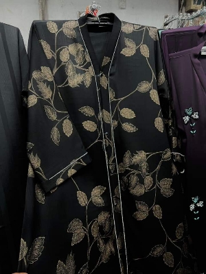 Picture of Dobai Zoom Print Borka - Fashionable Printed Borka Outerwear for Women