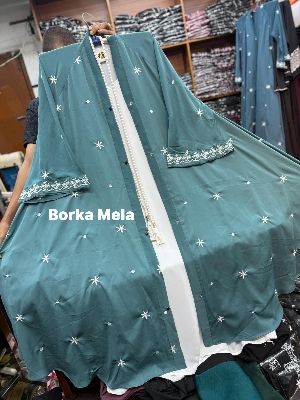 Picture of borqa new degin dobai cerry febris embroidery borqa