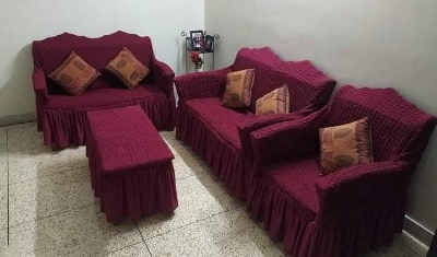 Picture of sofa cover 2+2+1 5 seater spendix fabric sofa cover