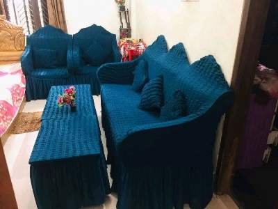 Picture of sofa cover 3+1+1= 5 seater spendix fabric sofa cover