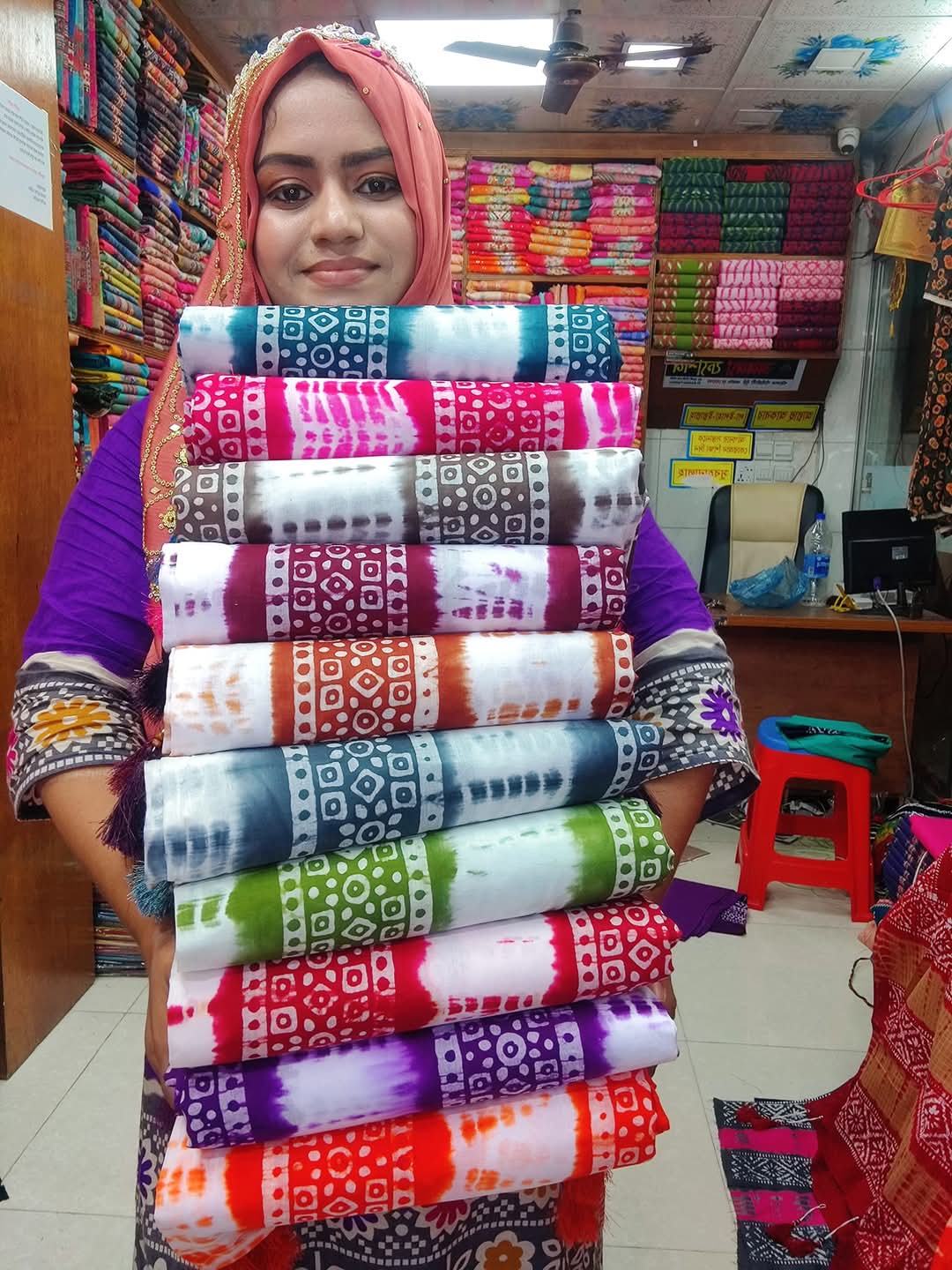 Picture of Batik Three Piece Set - Traditional Handcrafted Indonesian Home Decor