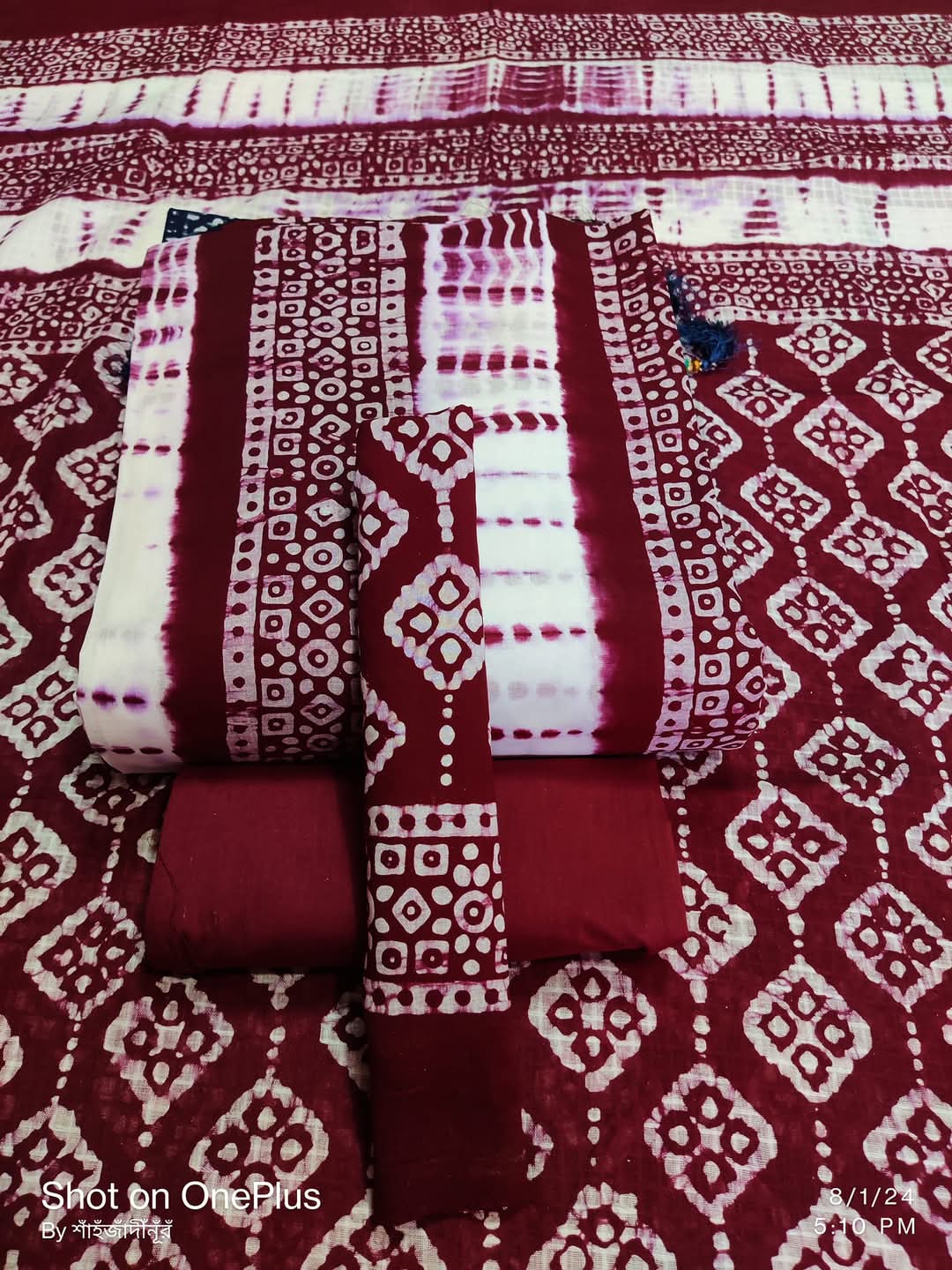 Picture of Batik Three Piece Set - Traditional Handcrafted Indonesian Home Decor