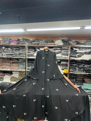 Picture of Cerry Embroidery Borqa Dobai Style Women's Traditional Costume with V-neck Long Sleeve And Full-length Skirt