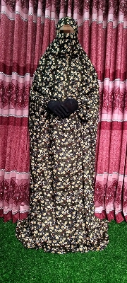 Picture of khimar hijab nikab lilen long floor tuch for Muslim women nekab